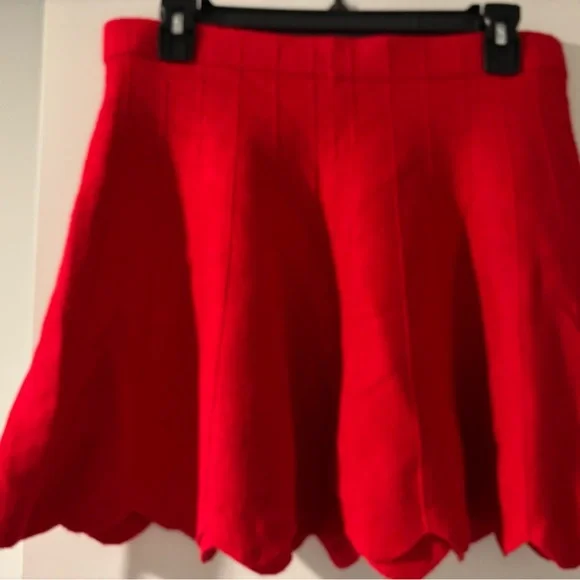 Elegant Red Women's circle Skirt - Picture 2 of 2